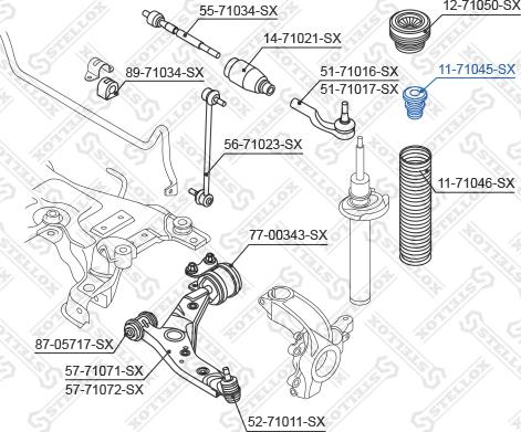 Stellox 11-71045-SX - Butée élastique, suspension cwaw.fr