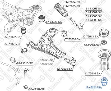 Stellox 11-73015-SX - Butée élastique, suspension cwaw.fr