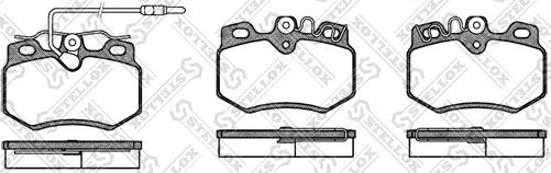 Stellox 181 012-SX - Kit de plaquettes de frein, frein à disque cwaw.fr