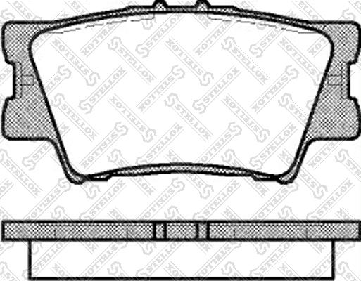 Stellox 1242 000BL-SX - Kit de plaquettes de frein, frein à disque cwaw.fr