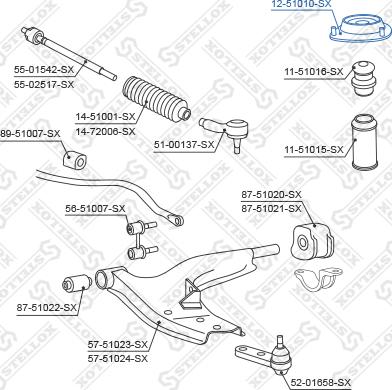 Stellox 12-51010-SX - Coupelle de suspension cwaw.fr