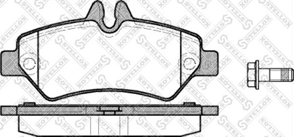 Stellox 1257 000L-SX - Kit de plaquettes de frein, frein à disque cwaw.fr