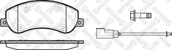 Stellox 1261 002L-SX - Kit de plaquettes de frein, frein à disque cwaw.fr