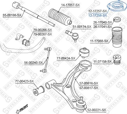 Stellox 12-17258-SX - Coupelle de suspension cwaw.fr