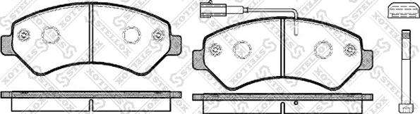 Stellox 1286 001L-SX - Kit de plaquettes de frein, frein à disque cwaw.fr