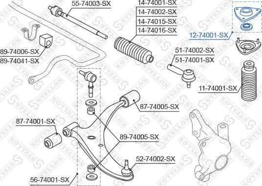 Stellox 12-74001-SX - Coupelle de suspension cwaw.fr