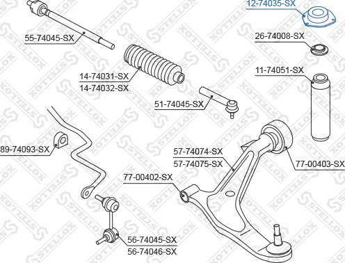 Stellox 12-74035-SX - Coupelle de suspension cwaw.fr