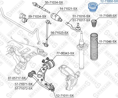 Stellox 12-71050-SX - Coupelle de suspension cwaw.fr