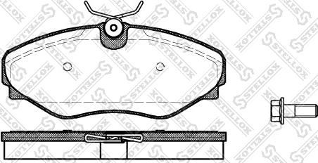 Stellox 845 020L-SX - Kit de plaquettes de frein, frein à disque cwaw.fr