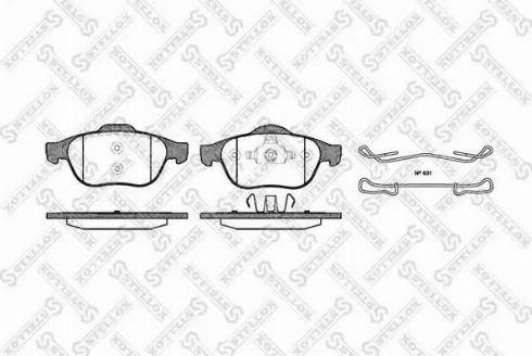 Stellox 854 000BL-SX - Kit de plaquettes de frein, frein à disque cwaw.fr