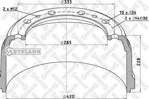 Stellox 85-00036-SX - Tambour de frein cwaw.fr