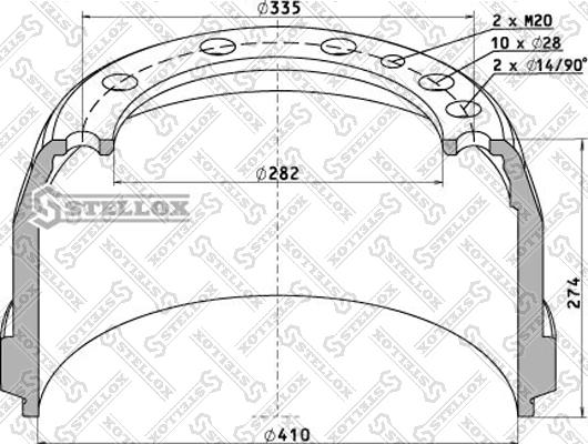 Stellox 85-00026-SX - Tambour de frein cwaw.fr