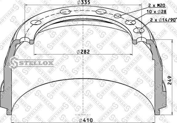 Stellox 85-00076-SX - Tambour de frein cwaw.fr