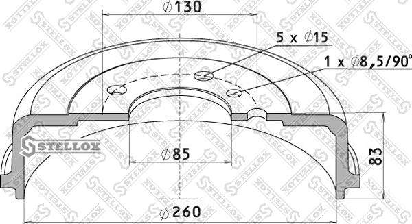 Stellox 85-00157-SX - Tambour de frein cwaw.fr