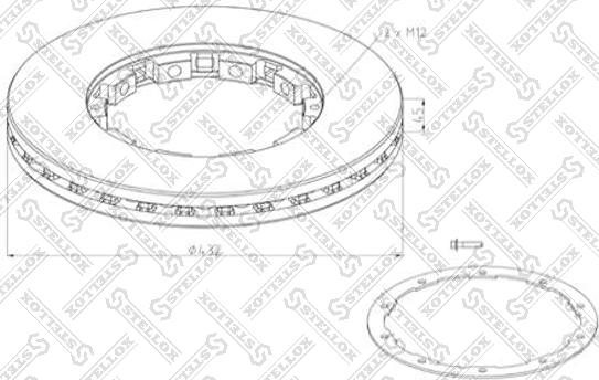 Stellox 85-00858-SX - Disque de frein cwaw.fr