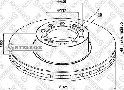 Stellox 85-00803-SX - Disque de frein cwaw.fr