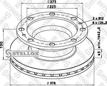 Stellox 85-00811-SX - Disque de frein cwaw.fr