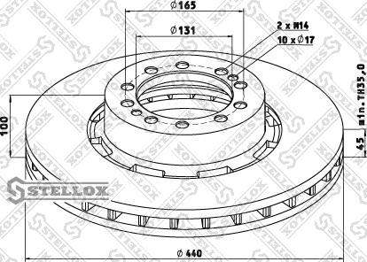 Stellox 85-00748-SX - Disque de frein cwaw.fr