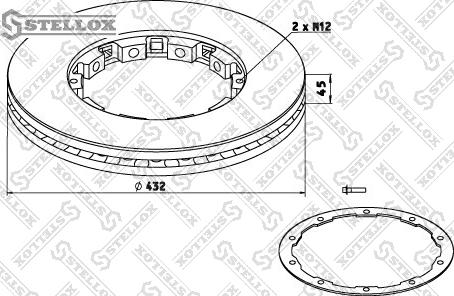 Stellox 85-00758-SX - Disque de frein cwaw.fr