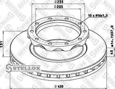 Stellox 85-00752-SX - Disque de frein cwaw.fr