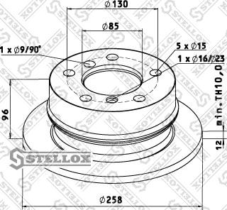 Stellox 85-00762-SX - Disque de frein cwaw.fr