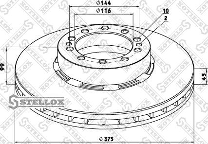 Stellox 85-00704-SX - Disque de frein cwaw.fr