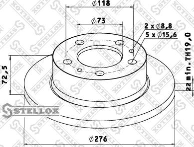 Stellox 85-00719-SX - Disque de frein cwaw.fr