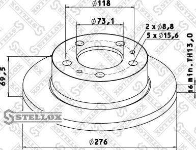 Stellox 85-00718-SX - Disque de frein cwaw.fr