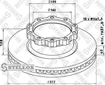 Stellox 85-00712-SX - Disque de frein cwaw.fr