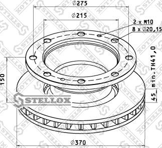 Stellox 85-00781-SX - Disque de frein cwaw.fr