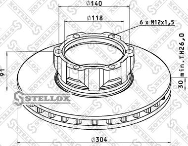 Stellox 85-00774-SX - Disque de frein cwaw.fr