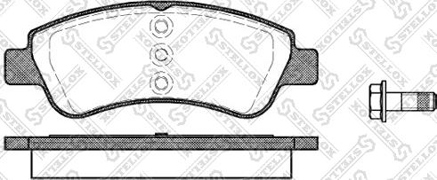 Stellox 851 020-SX - Kit de plaquettes de frein, frein à disque cwaw.fr