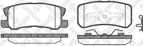 Stellox 814 002B-SX - Kit de plaquettes de frein, frein à disque cwaw.fr