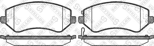 Stellox 818 002B-SX - Kit de plaquettes de frein, frein à disque cwaw.fr