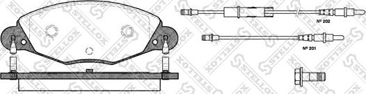 Stellox 839 004BL-SX - Kit de plaquettes de frein, frein à disque cwaw.fr