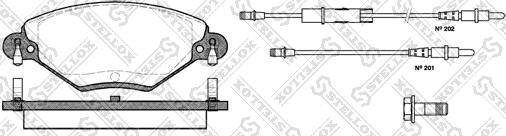 Stellox 839 004B-SX - Kit de plaquettes de frein, frein à disque cwaw.fr