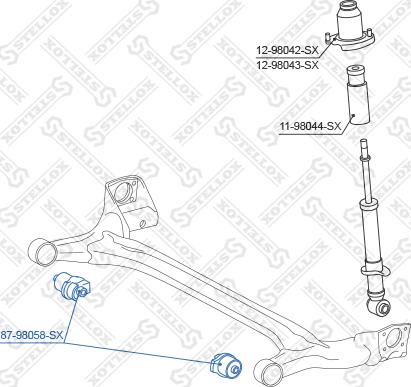 Stellox 87-98058-SX - Suspension, bras de liaison cwaw.fr