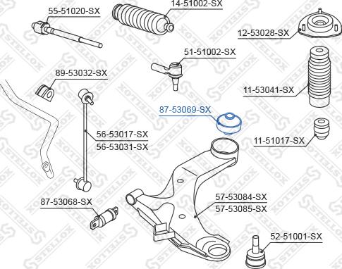 Stellox 87-53069-SX - Suspension, bras de liaison cwaw.fr