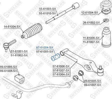 Stellox 87-61004-SX - Suspension, bras de liaison cwaw.fr