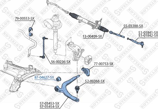 Stellox 87-04627-SX - Suspension, bras de liaison cwaw.fr