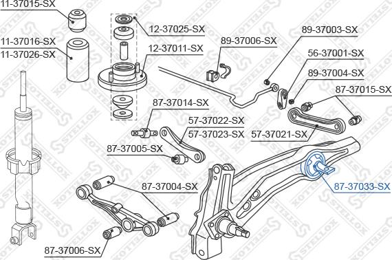 Stellox 87-37033-SX - Suspension, bras de liaison cwaw.fr