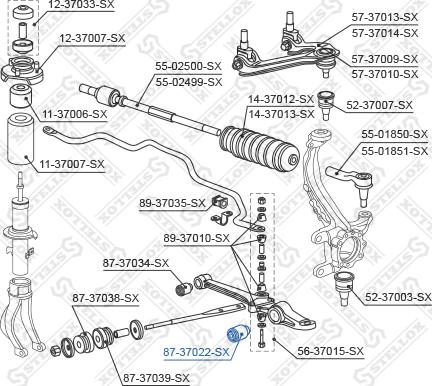 Stellox 87-37022-SX - Suspension, bras de liaison cwaw.fr