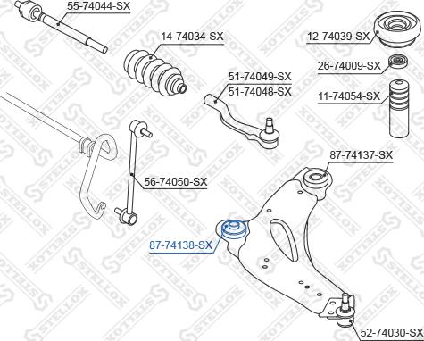 Stellox 87-74138-SX - Suspension, bras de liaison cwaw.fr