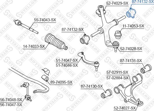 Stellox 87-74132-SX - Suspension, bras de liaison cwaw.fr