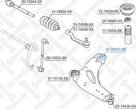 Stellox 87-74137-SX - Suspension, bras de liaison cwaw.fr