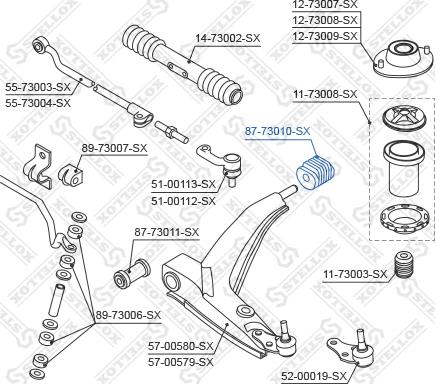 Stellox 87-73010-SX - Suspension, bras de liaison cwaw.fr