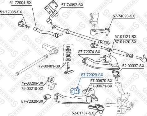 Stellox 87-72029-SX - Suspension, bras de liaison cwaw.fr