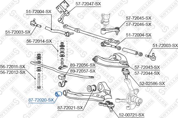 Stellox 87-72020-SX - Suspension, bras de liaison cwaw.fr