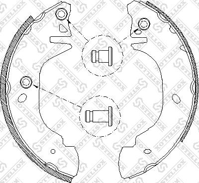 Stellox 316 100-SX - Jeu de mâchoires de frein cwaw.fr