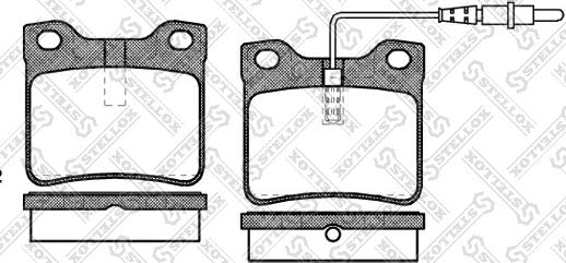 Stellox 332 022B-SX - Kit de plaquettes de frein, frein à disque cwaw.fr